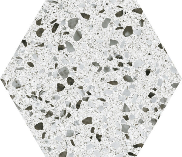 carrelage Venice Blanc hexagonal 22x25 cm détail