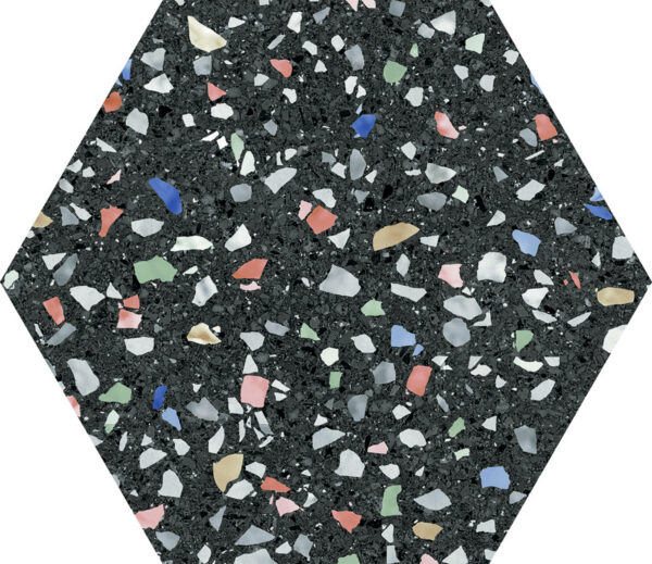 carrelage Venice Dark Color hexagonal 22x25 cm détail