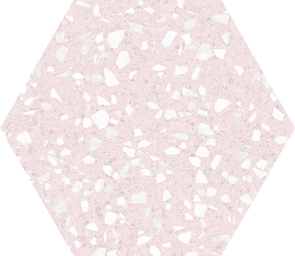 carrelage Venice Rose hexagonal 22x25 cm détail