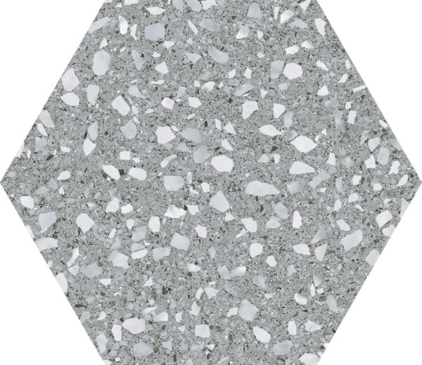 carrelage Venice Silver hexagonal 22x25 cm détail