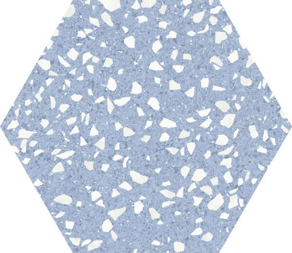 carrelage Venice Sky hexagonal 22x25 cm détail