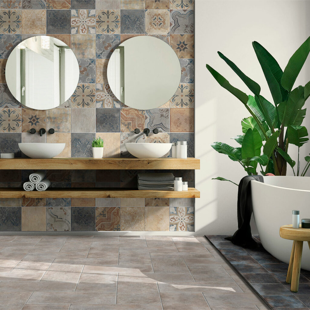 Carrelage effet carreaux de ciment vintage CASCINE 25x25cm