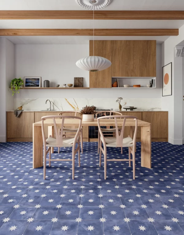 Carrelage étoilé Star Navy 44x44cm