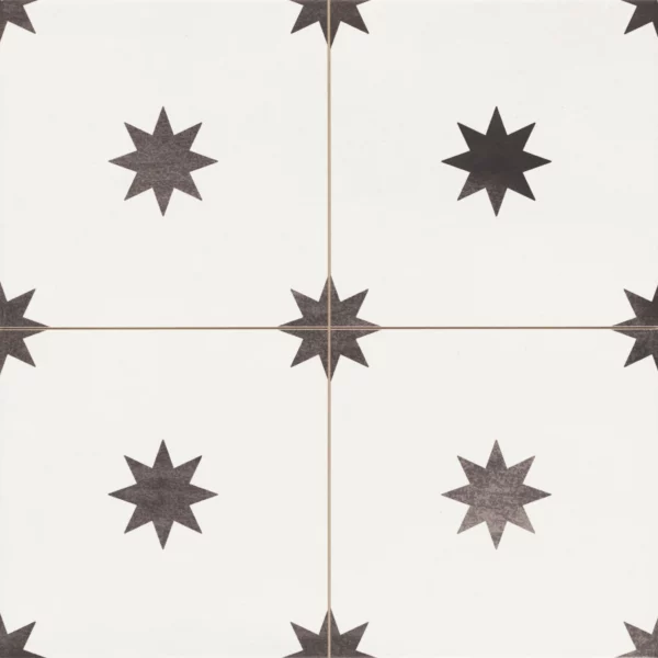 Carrelage étoilé Star Blanc 44x44cm