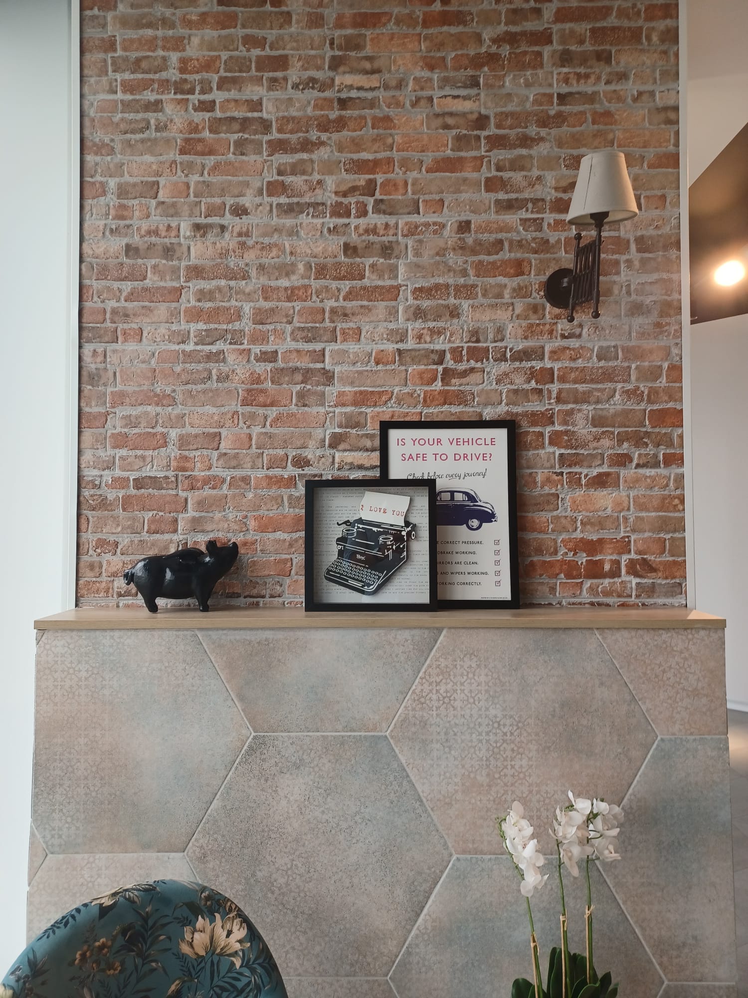 Carrelage Parement mural effet brique rouge MANHATTAN