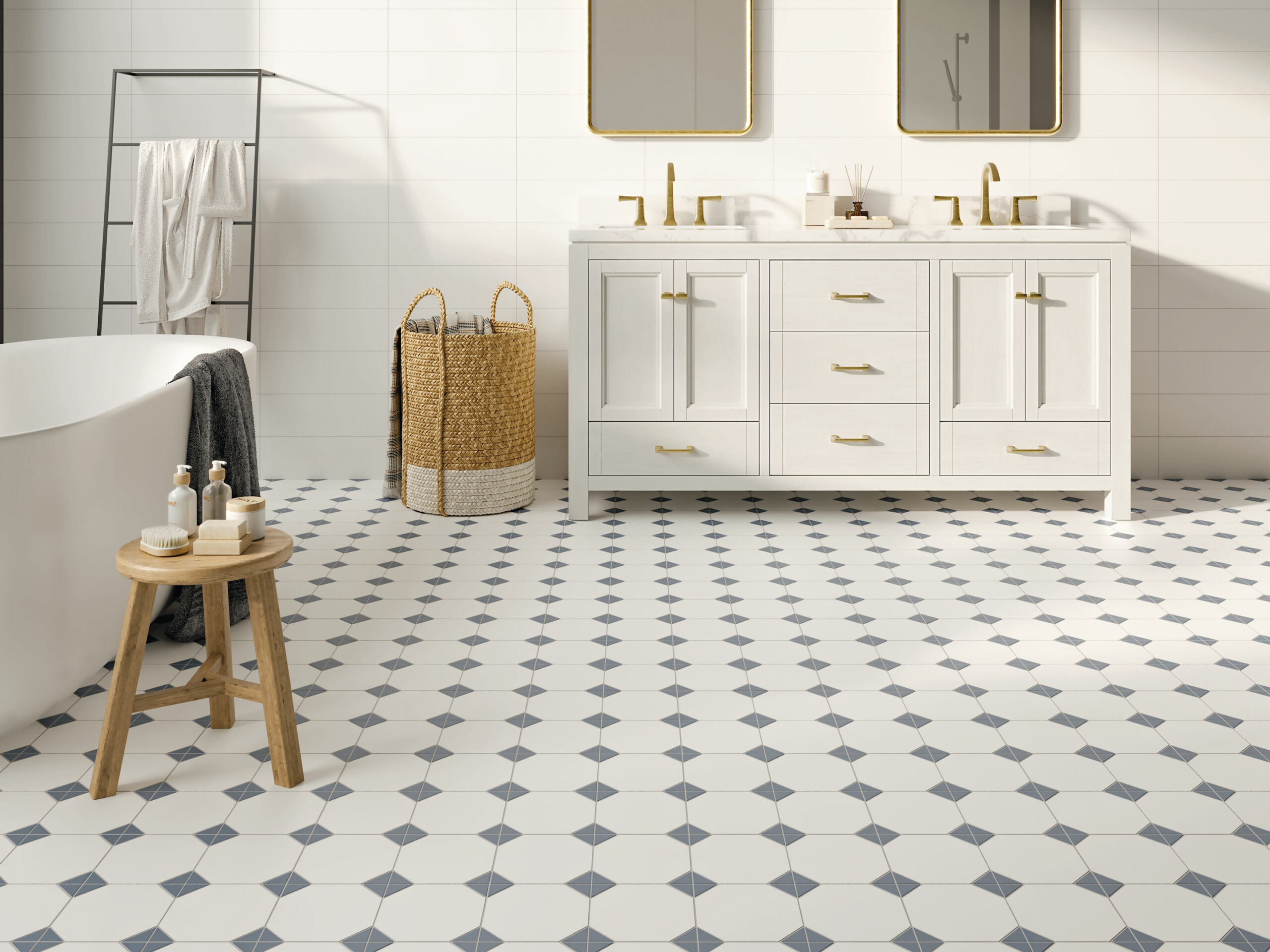 Carrelage cabochon CANTERBURY Bleu