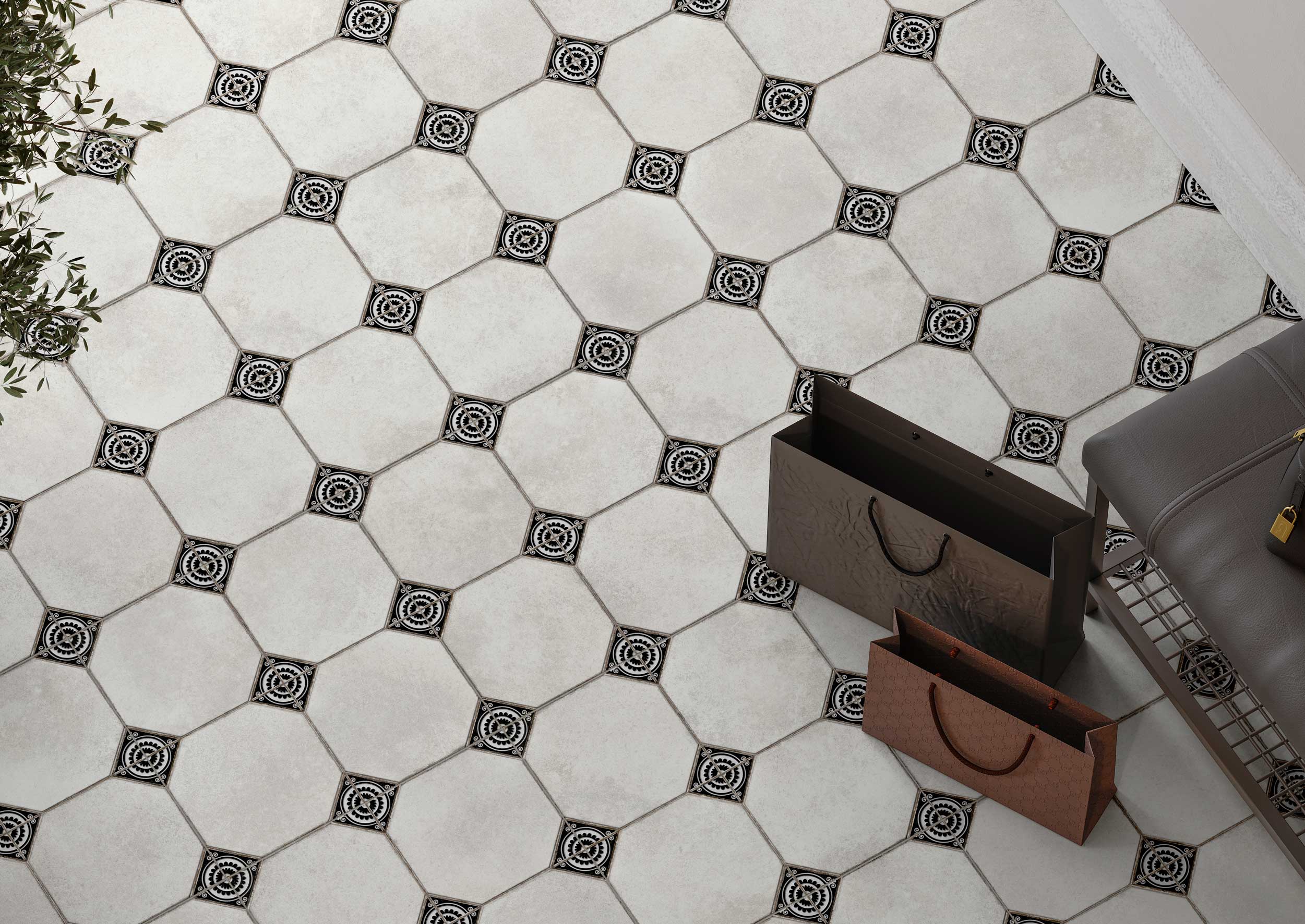 Carrelage cabochon LEEDS Noir