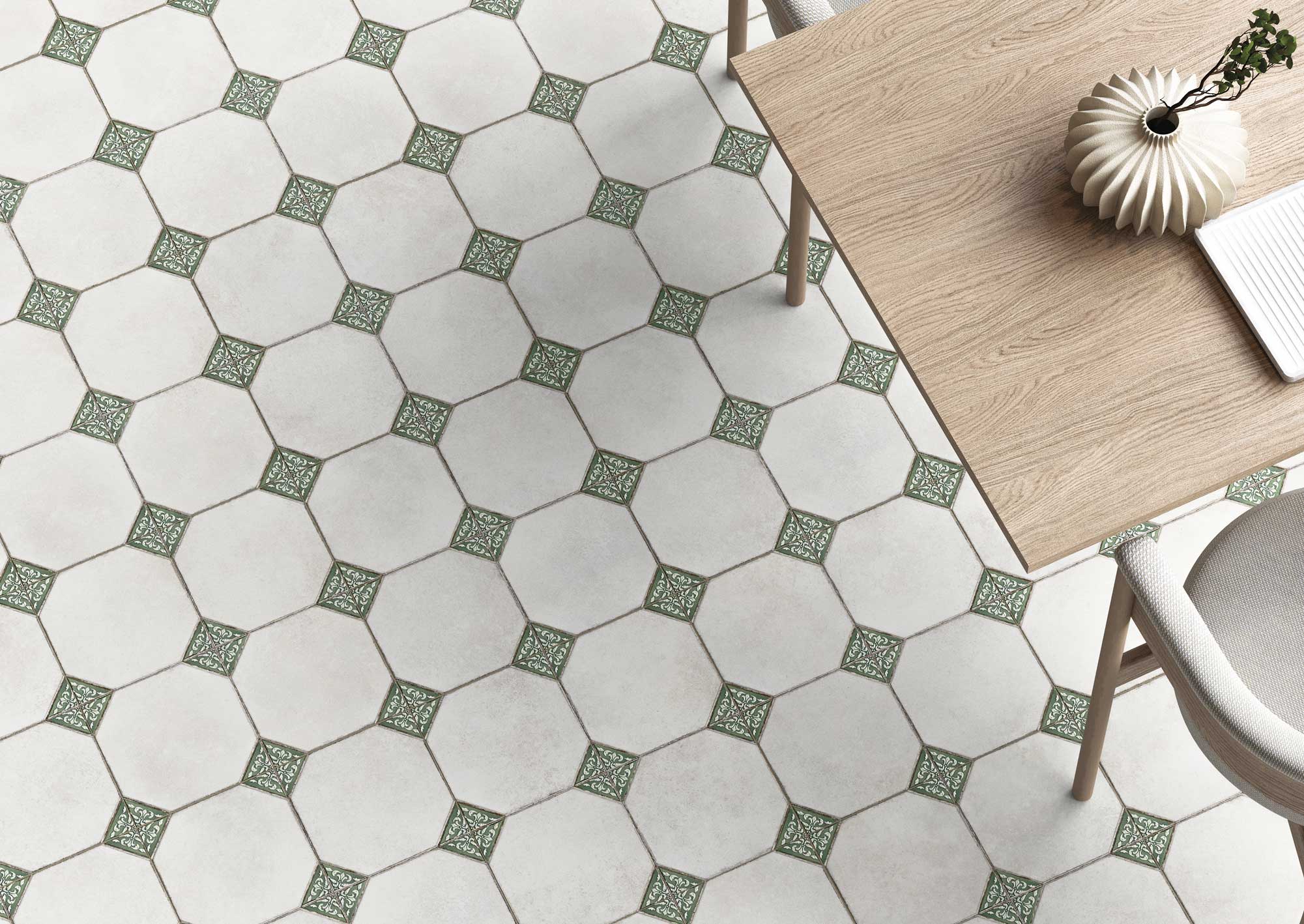 Carrelage cabochon LEEDS Vert