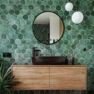 Zellige hexagonal effet mosaïque – HEX ZELLIGE Vert