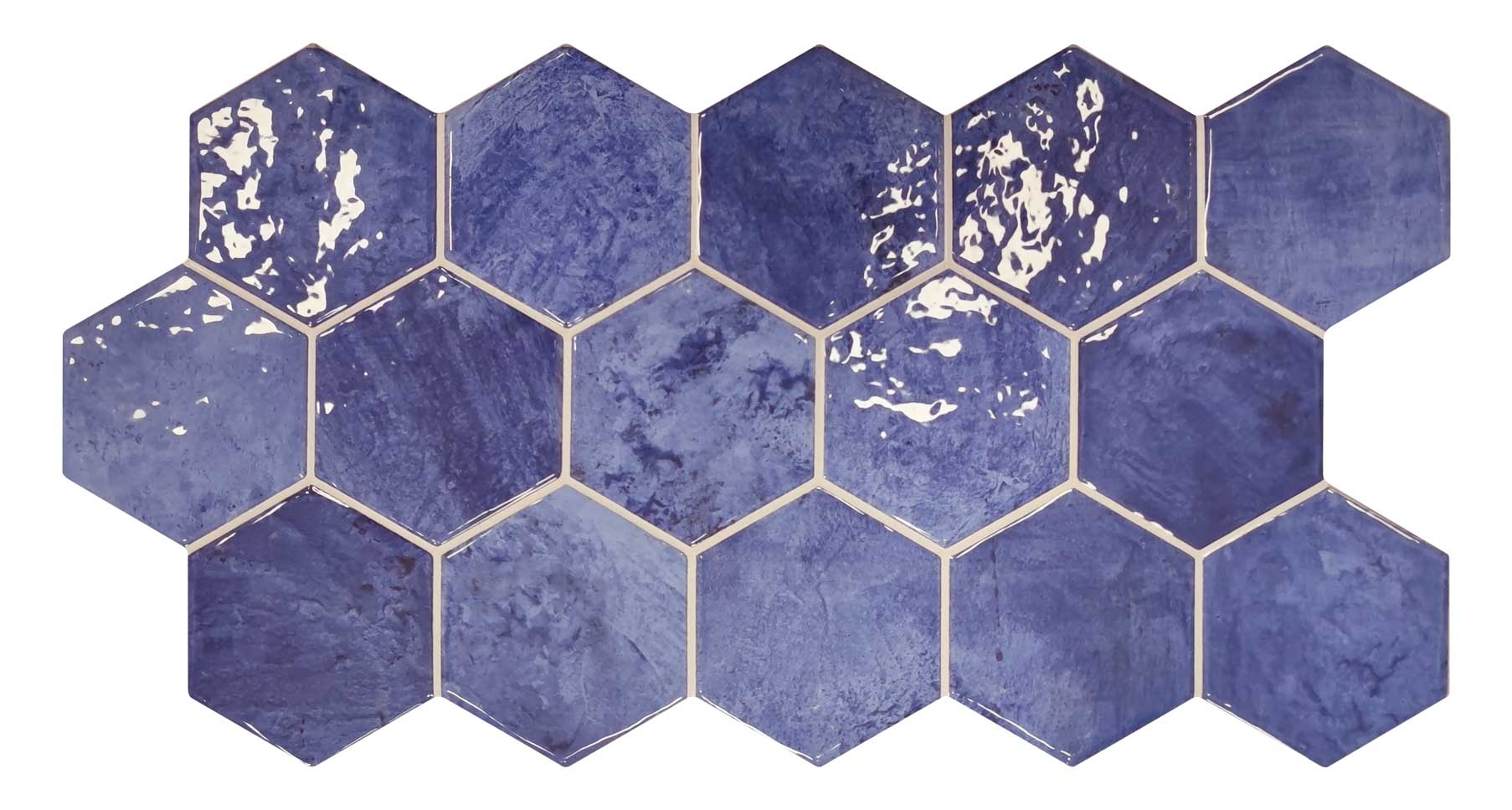 Zellige hexagonal effet mosaïque – HEX ZELLIGE Azur