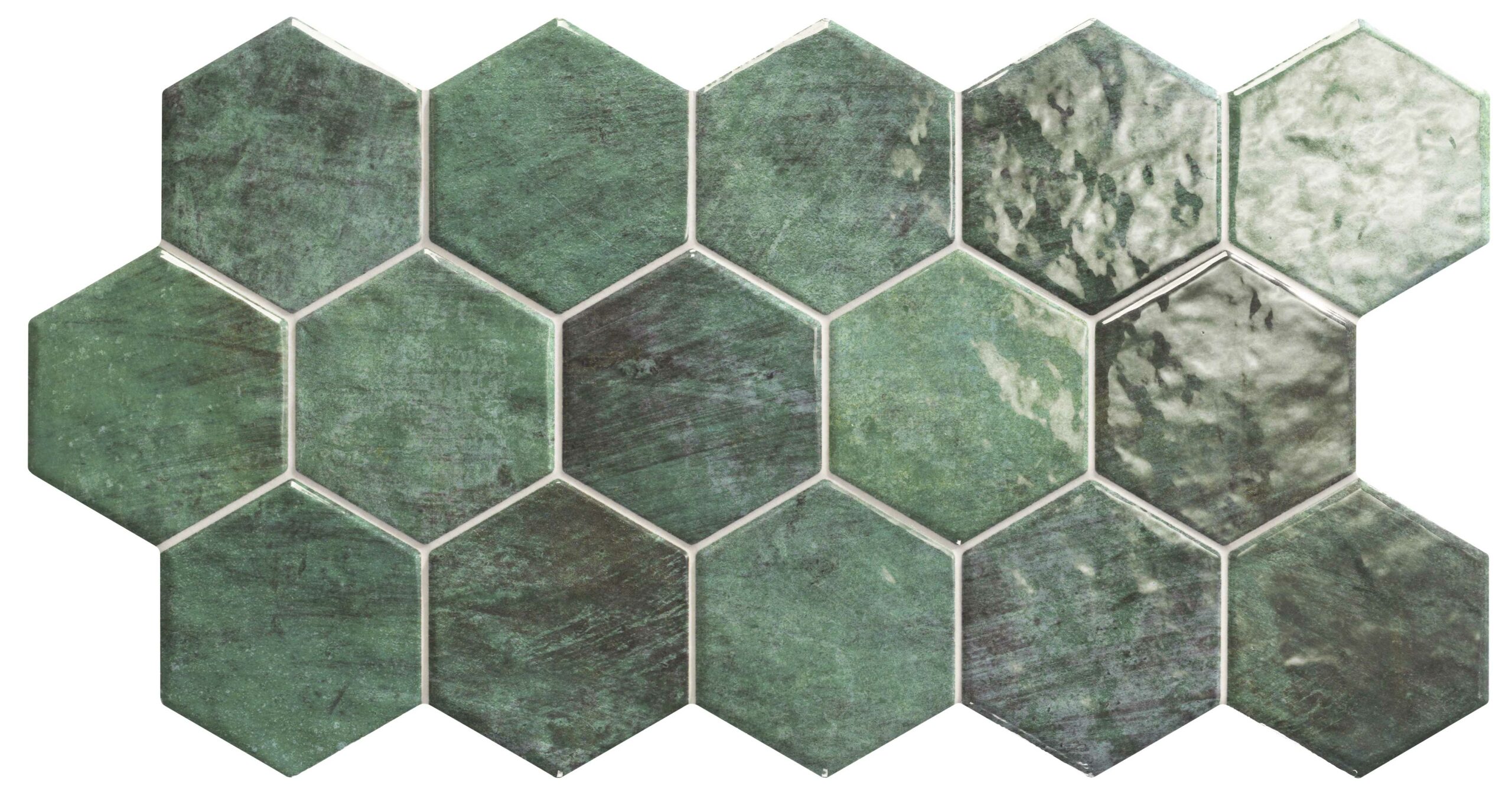 Zellige hexagonal effet mosaïque – HEX ZELLIGE Vert
