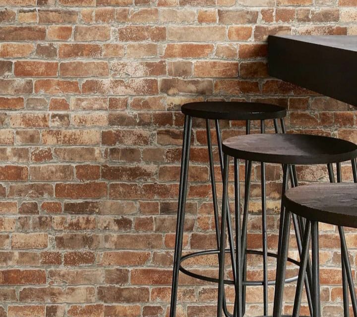 Carrelage Parement mural effet brique rouge MANHATTAN