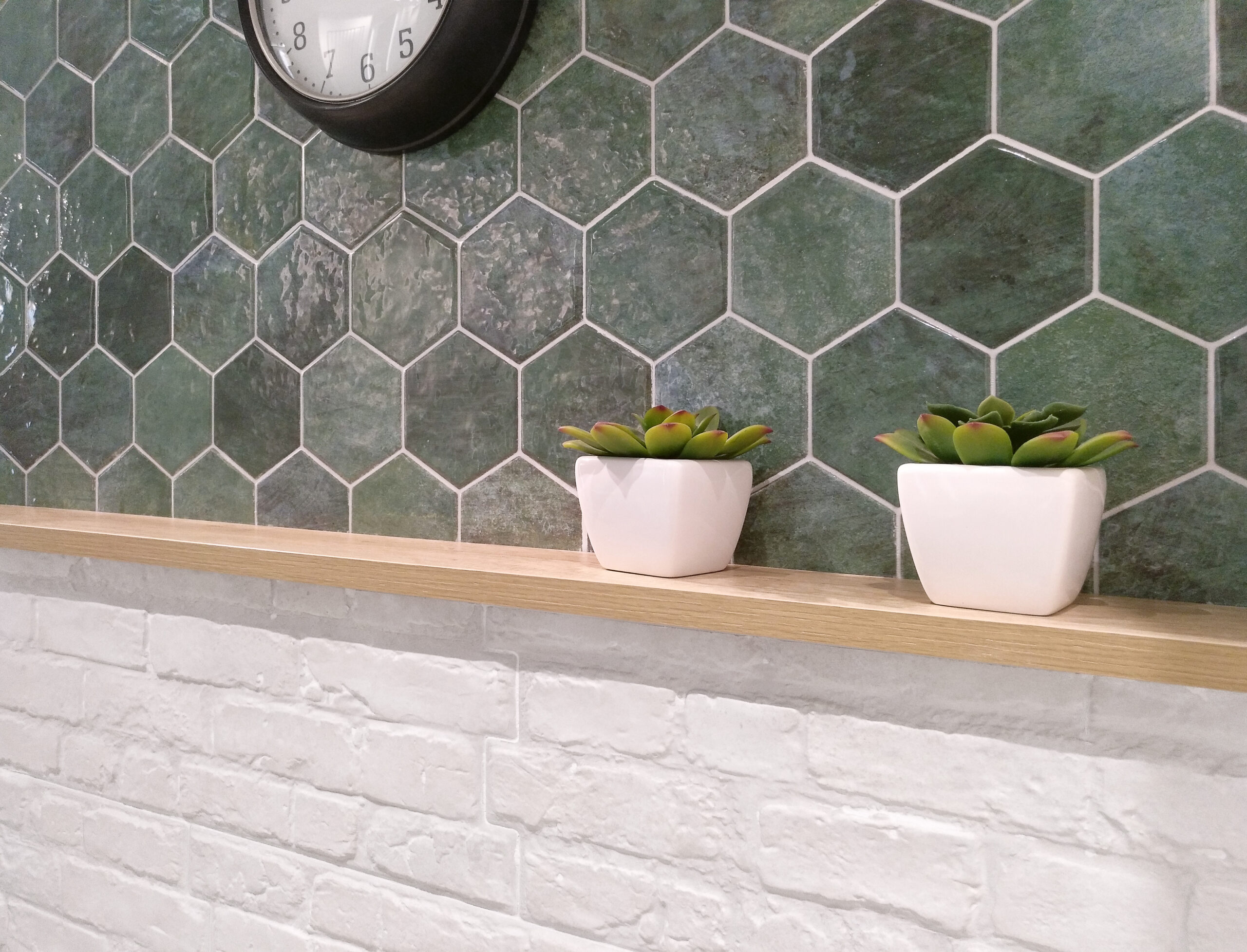 Zellige hexagonal effet mosaïque – HEX ZELLIGE Vert